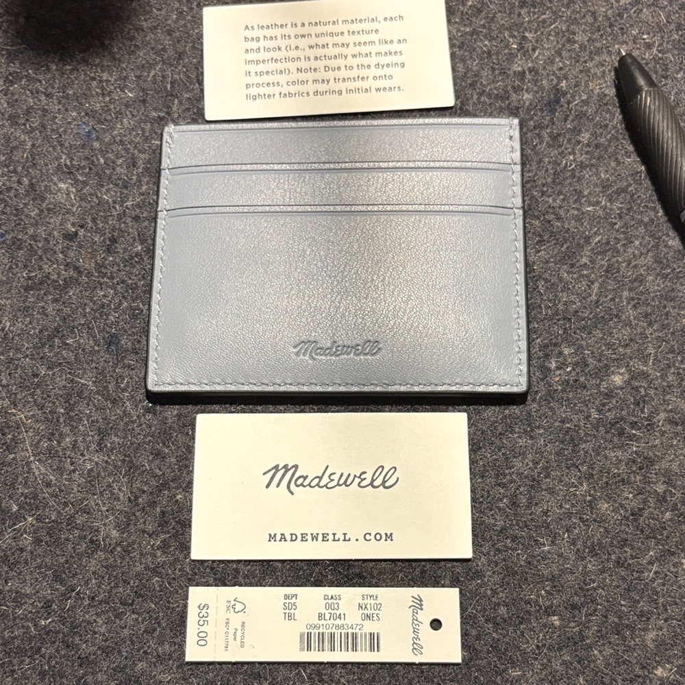 Madewell Light Blue Card Holder - Picture 4 of 12